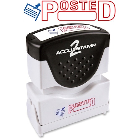 Cosco Shutter Stamp, Antimicrobial, "Posted", Red/Blue COS035521